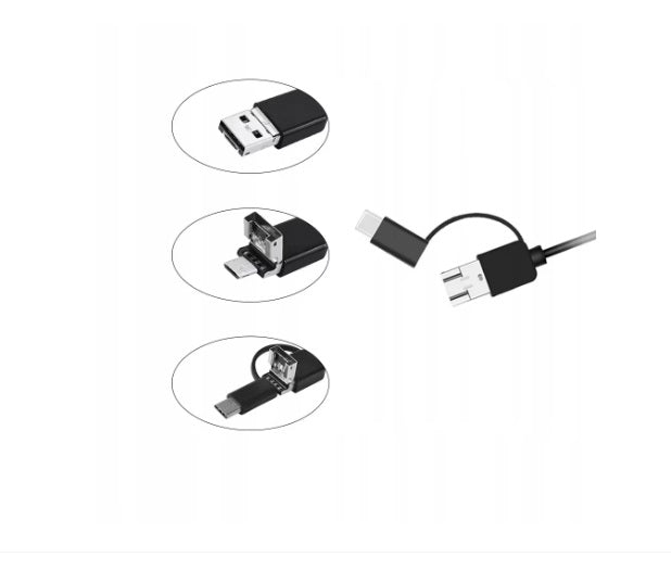 USB Cameră mini endoscopică 5,5 mm, Tip-C, 5 M, 6 LED-uri, rezistentă la apă