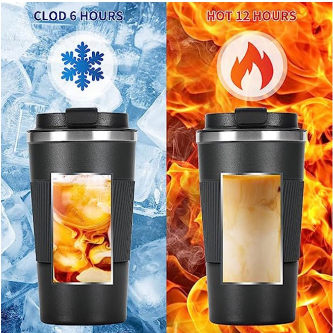 Cană termică din oțel inoxidabil, capac etanș, 510 ml – imagine 5