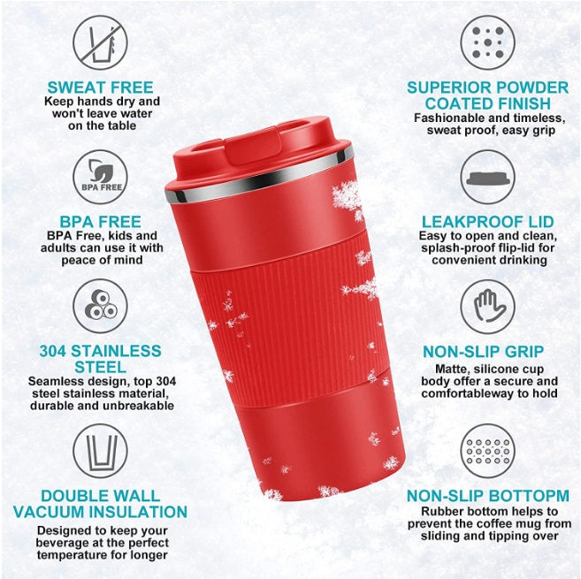 Cană termică din oțel inoxidabil, capac etanș, 510 ml – imagine 7
