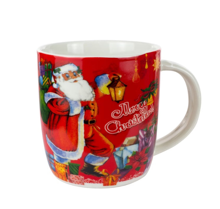 Set cana ceramica Craciun si ceas de mana in ambalaj cadou, 370 ml, 8.5x9 cm, – imagine 3