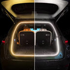 lumini portbagaj auto 5 m, Bandă LED universală de 12V pentru portbagaj, iluminare ambientală modificată pentru mașini, cu interfață pentru bricheta de 12V în portbagaj, iluminare pentru camping