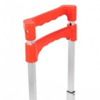 Carucior marfa tip liza, pliabil, cadru aluminiu, maxim 75Kg, antiderapant, coarda fixare