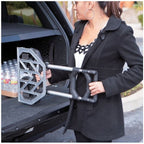 Cărucior pliabil din aluminiu pentru transport, înălțime reglabilă, maximum 70 kg – imagine 4