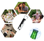Tirbușon multifuncțional din oțel inoxidabil, cu desfăcător și tăietor de folie