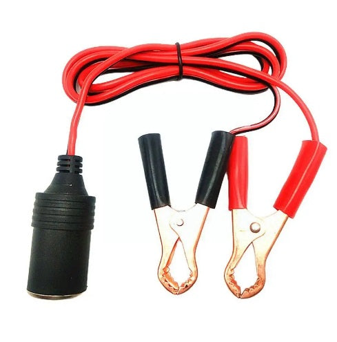 Clești pentru baterie auto cu priză tip brichetă, 12/24 V – imagine 2