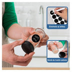 Set 18 recipiente condimente cu suport rotativ, 34x23 cm, pivotant 360°, cutie single 100ML – imagine 2