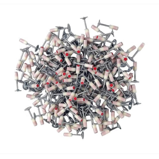 Set Cuie Tip Ciuperca Pentru Pistol, Cu Autopropulsare, 100 Bucati, 7.2 mm, Alb/Argintiu
