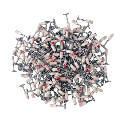 Set Cuie Tip Ciuperca Pentru Pistol, Cu Autopropulsare, 100 Bucati, 7.2 mm, Alb/Argintiu