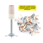 Set Cuie Tip Ciuperca Pentru Pistol, Cu Autopropulsare, 100 Bucati, 7.2 mm, Alb/Argintiu