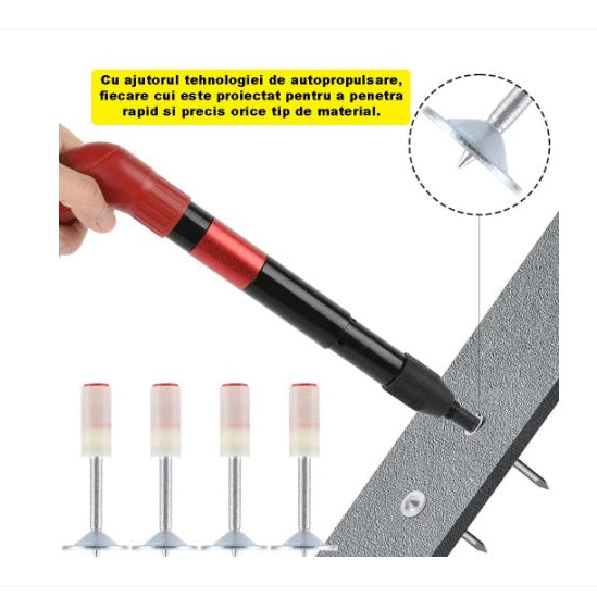 Set Cuie Tip Ciuperca Pentru Pistol, Cu Autopropulsare, 100 Bucati, 7.2 mm, Alb/Argintiu