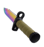 Cuțit tactic multifuncțional pentru camping, lamă fixă 17 cm, teacă și accesorii