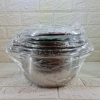 Set oale inox cu capac sticlă , 10 piese