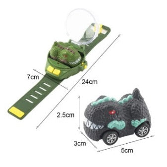 Jucărie cu ceas Dinozaur detașabil, cu telecomandă, 2.4 GHz, scara 1:64 – imagine 5
