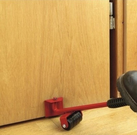 Set pentru mutat mobila și obiecte grele, 5 piese, cu 4 role a câte 8 roți și 1 cric