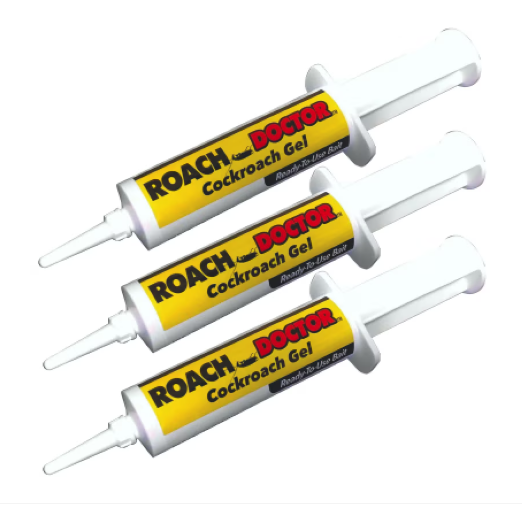 Set Insecticid impotriva gandacilor de bucatarie, Doctor Roach, foarte puternic si eficient, Seringa dozatoare, Gel, 3x5 g
