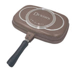 Tigaie dubla Dessini, interior antiaderent, garnitura silicon rezerva, 36 cm