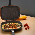 Tigaie dubleta grill, Dessini , antiaderenta, 32 x 24 cm