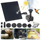 Fantana solara, cu panou solar, 6 duze, Pompa arteziana pentru fantana, 200L/h, 7V 1.5W, Instalare usoara, Silicon monocristalin, pentru iaz, rezervor de peste, gradina, baie de pasari.