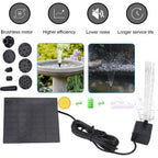 Fantana solara, cu panou solar, 6 duze, Pompa arteziana pentru fantana, 200L/h, 7V 1.5W, Instalare usoara, Silicon monocristalin, pentru iaz, rezervor de peste, gradina, baie de pasari.
