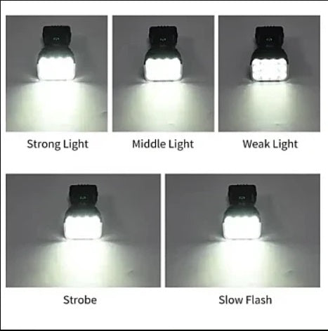 Far LED pentru bicicletă, afișaj digital, 12 LED-uri, 5 moduri și claxon – imagine 5