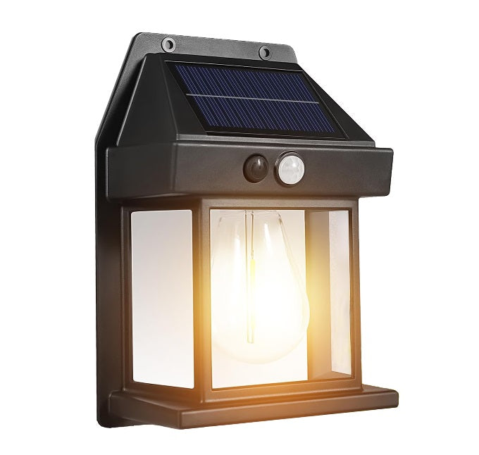 Lampă solară de exterior, tip felinar, LED, IP65 impermeabil