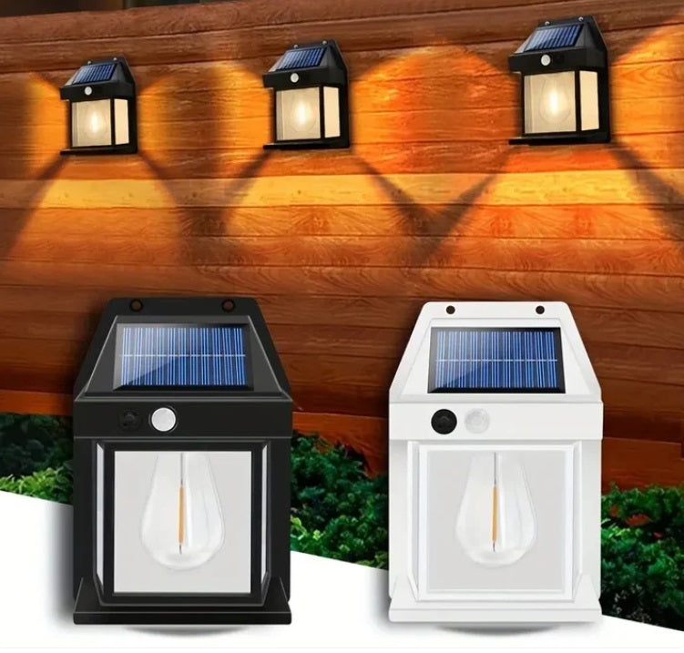 Lampă solară de exterior, tip felinar, LED, IP65 impermeabil