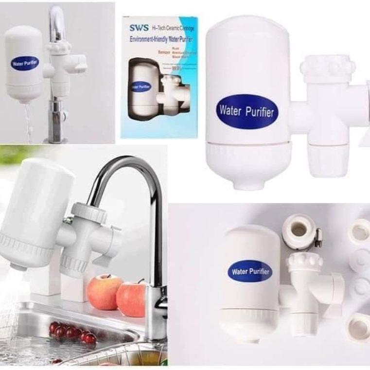 Filtru pentru apă curentă Water Purifier, cărbune activ + Set 2 x Cartușe rezervă