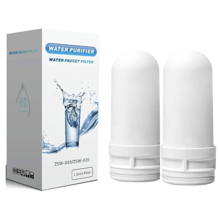 Filtru pentru apă curentă Water Purifier, cărbune activ + Set 2 x Cartușe rezervă