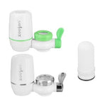 Filtru pentru apă+3 rezerve filtru, montabil pe robinet, purificator apă, verde