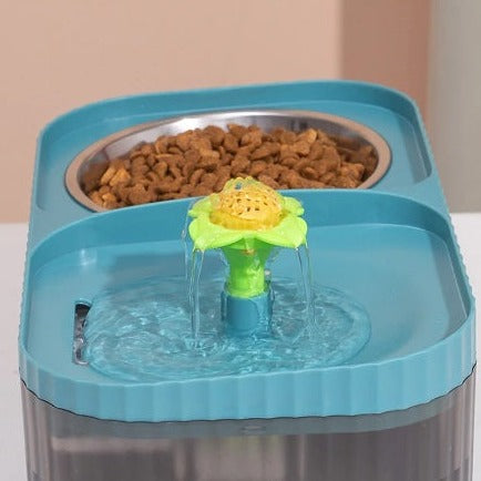 Fântână de apă cu filtru 2 în 1 pentru pisici