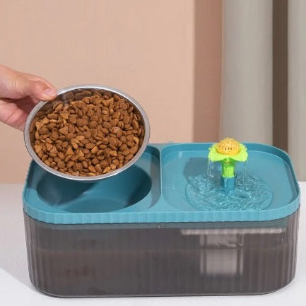 Fântână de apă cu filtru 2 în 1 pentru pisici, 31*17*11 cm – imagine 6