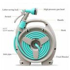 Suport furtun cu derulator retractabil, 15 m, auto blocare furtun, anti incurcare