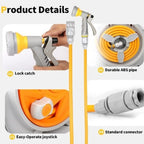 Suport furtun cu derulator retractabil, 15 m, auto blocare furtun, anti incurcare