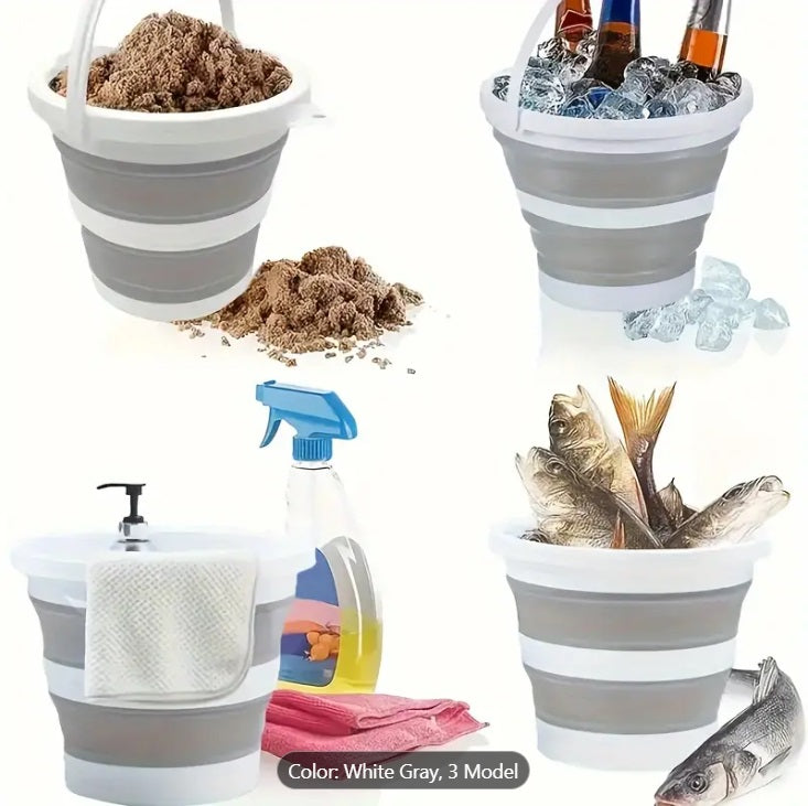 Galeată pliabilă din plastic, 5 litri, super compacta – imagine 6