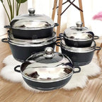 Set oale 10 buc Dessini acoperit cu granit antiaderent 20 cm, 24 cm, 28 cm, 32 cm + tavă pentru cuptor
