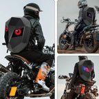 Rucsac moto Led, impermeabil, compartiment laptop 15.6, extensie pentru casca