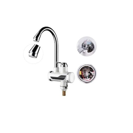 Robinet electric pentru apa calda instant, afisaj LCD, 360 grade, temperatura reglabila, putere 3KW