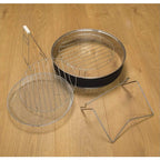 cuptor cu halogen LIVIVO 17L cu element de autocurățare de 1400 W și comenzi analogice ușoare, accesorii inclusiv inel de prelungire, suporturi și clești (negru) și (gri)