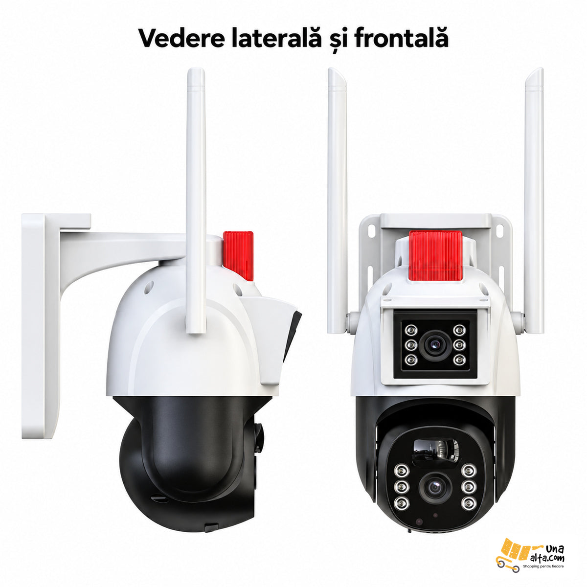 Cameră JE-187, vedere laterală și frontală ale aceluiași aparat