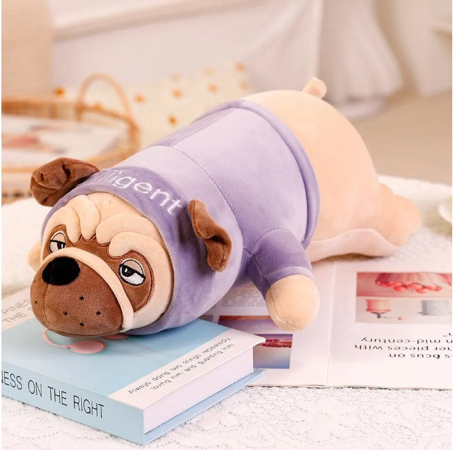 Jucărie de pluș câine Shar-Pei, 50 cm, mov – imagine 1