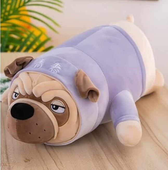 Jucărie de pluș câine Shar-Pei, 50 cm, mov – imagine 2
