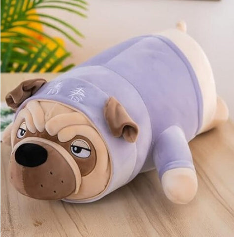 Jucărie de pluș câine Shar-Pei, 50 cm, mov – imagine 1