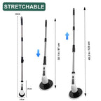 Perie electrica 9 in 1 rotativa pentru curatare eficienta fara efort, maner extensibil, multifunctionala fara fir, baterie cu incarcare USB tip C, 2500mAh, pentru diverse suprafete, cu 9 capete detasabile