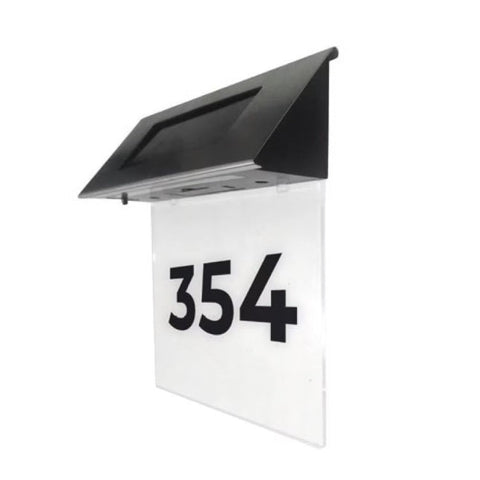 Lampă solară cu număr pentru casă, 3 cifre, 18,5 × 5 × 19 cm – imagine 1