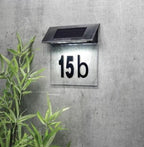 Lampă solară cu număr pentru casă, 3 cifre, 18,5 × 5 × 19 cm – imagine 3