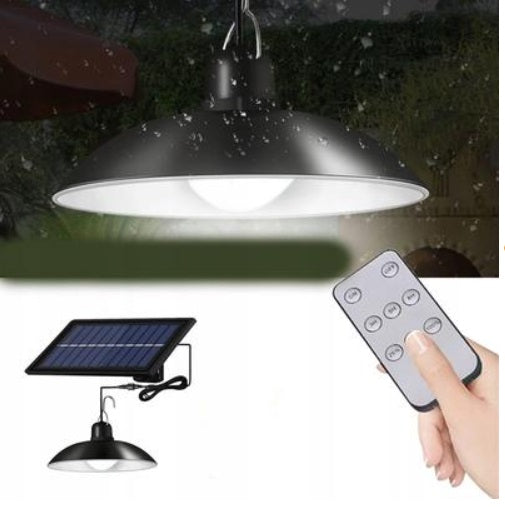 Lampă LED solară, tip abajur LED/1,8W/3,7V, IP44 + telecomandă