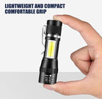 Lanternă multifuncțională, LED COB, 300 lumeni, zoom reglabil, încarcare USB, rezistentă la apă, 9.4 cm