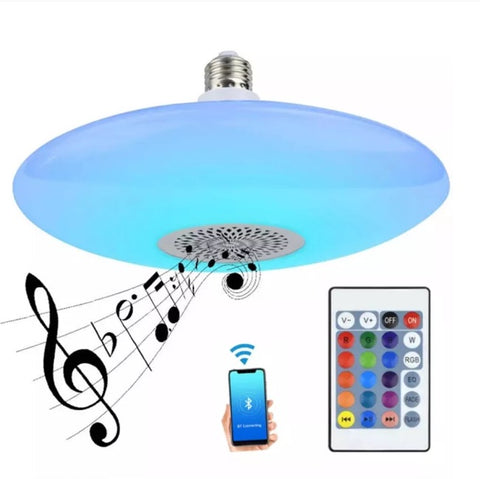 Lampă Plafonieră Smart OZN cu Difuzor Bluetooth