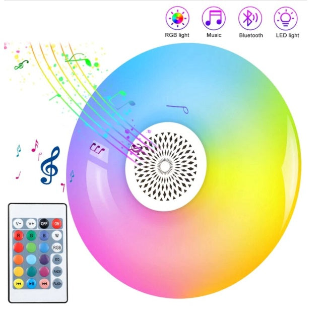 Lampă Plafonieră Smart OZN cu Difuzor Bluetooth