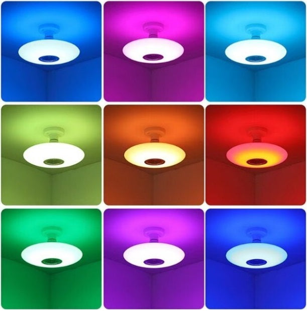 Lampă Plafonieră Smart OZN cu Difuzor Bluetooth